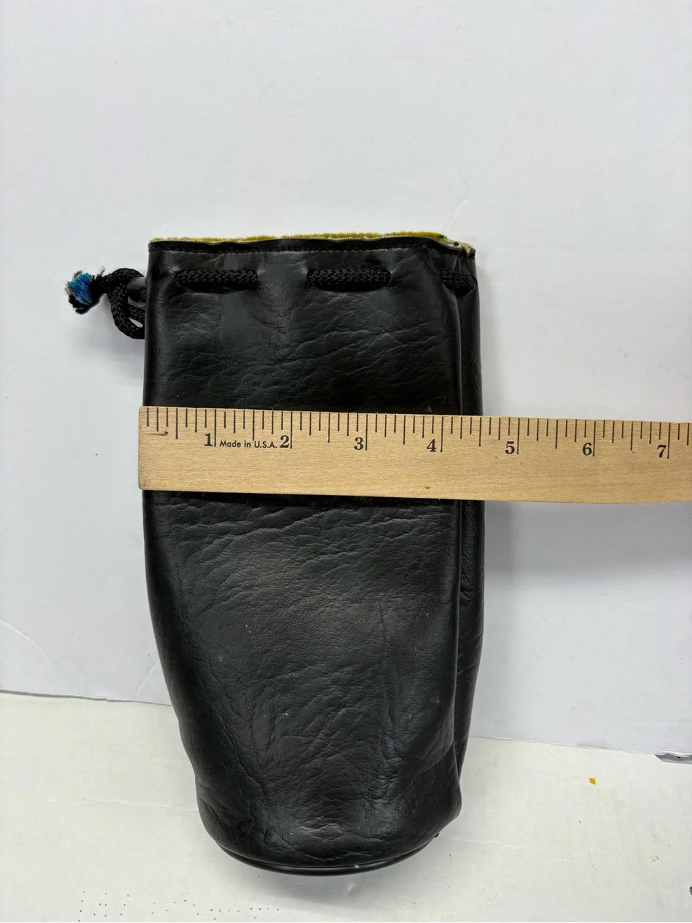 Vintage Camera Lens Bag Black Drawstring Pouch Soft Padded Drawstring